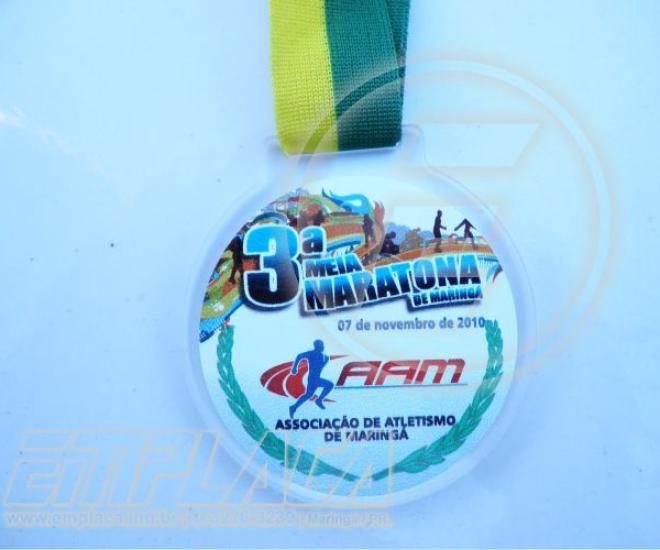 02 Medalhas Acrlico Emplaca