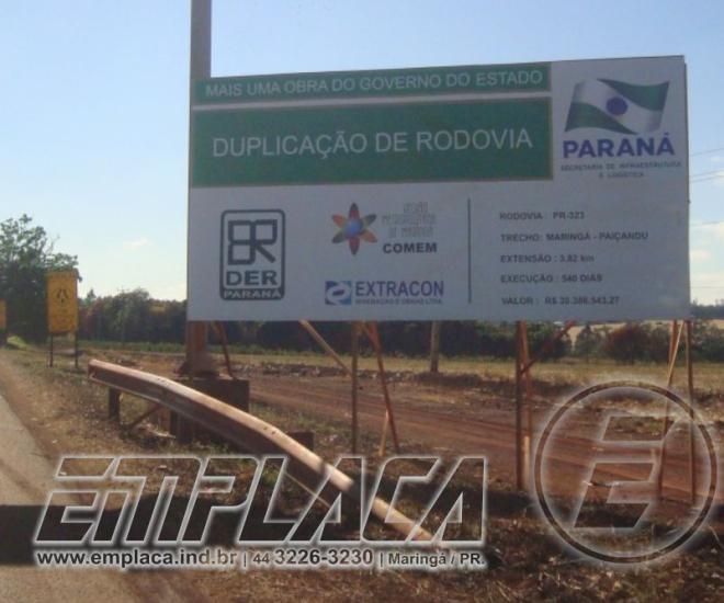 Placas De Obras Construtora Caixa Governo Prefeitura Emplaca 004