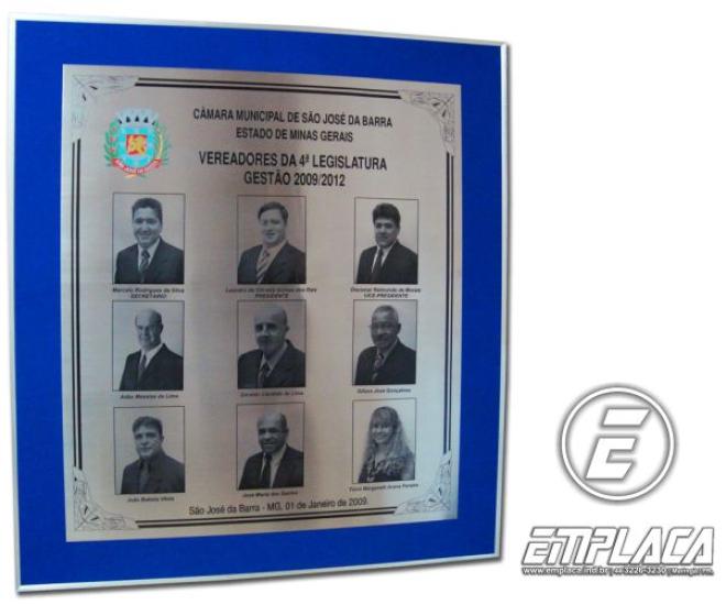 Placa Decorativa Ao Inox Escovado Gravado Emplaca 03